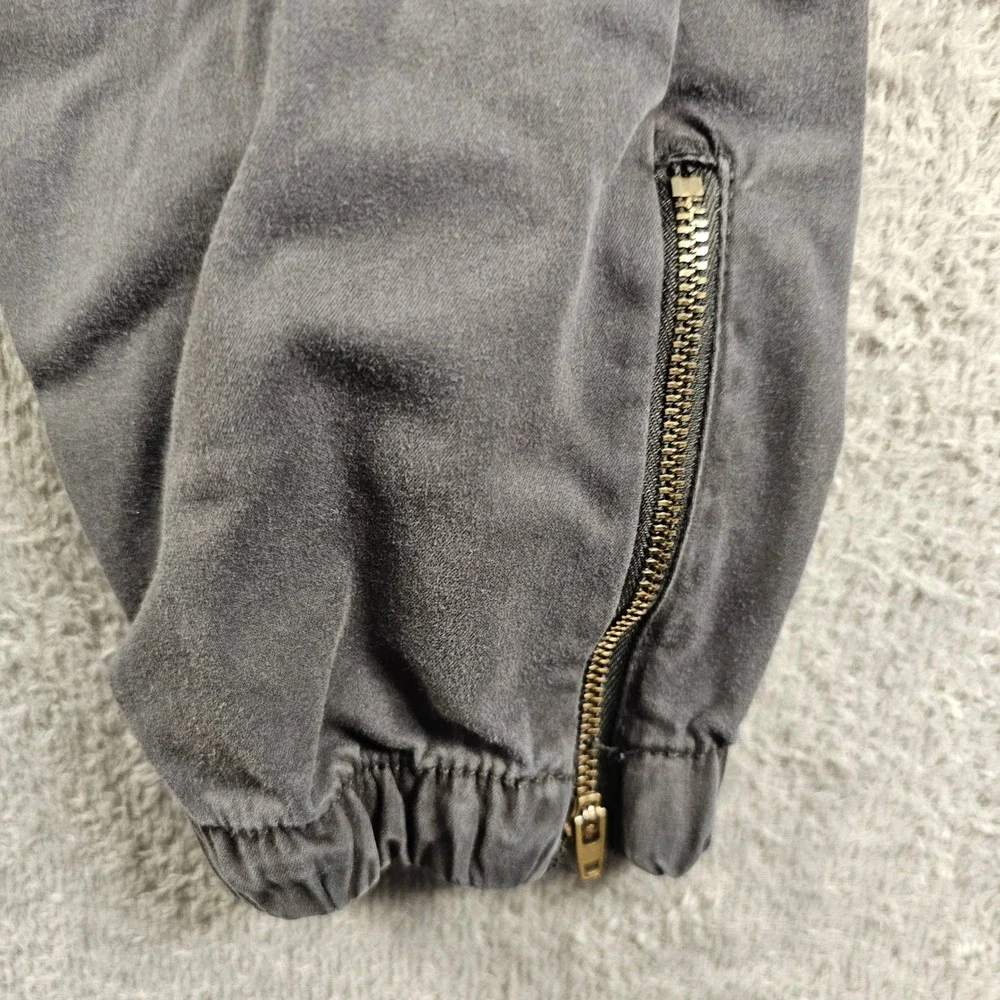 American Eagle Womens Black Utility Jogger Pants Size 14 Regular Zipper Ankle